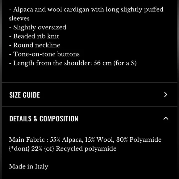 NWOT Sézane Emile Cardigan - Ecru - Size Small - Picture 13 of 13